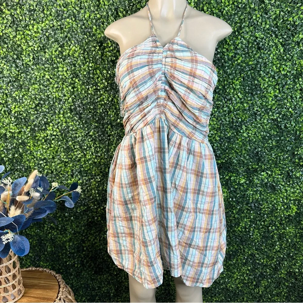 Nwt‎ American eagle Plaid Halter Dress